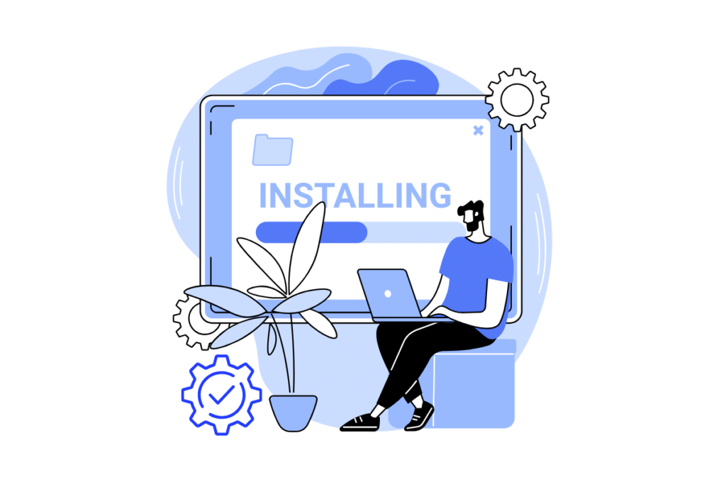 Installing software illustration