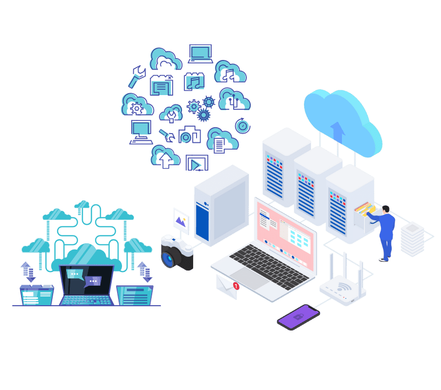 Cloud solutions icons